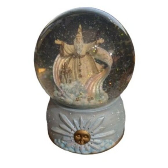 Wizard Snow Globe & Music Box "Somewhere Out There" Tune 1996 Marjorie Sarnat - Picture 1 of 12